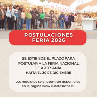 Se extiende plazo para postular a la 15ª Feria Nacional de Artesanía de Bahía Inglesa 2026